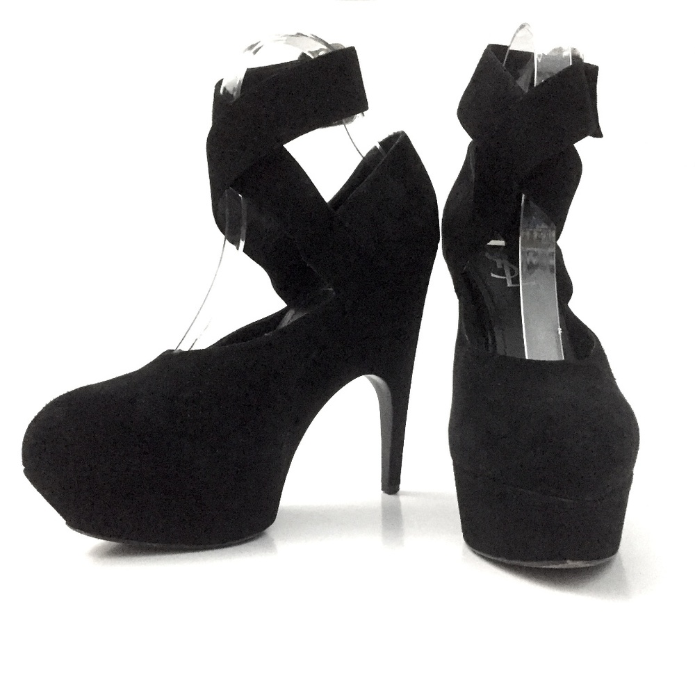 YSL - Imperiale Suede Platform Ankle Strap Heels - Picture 5 of 16